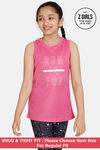Zelocity Girls Relaxed Quick Dry Tank Top - Ibis Rose — thumbnail 1